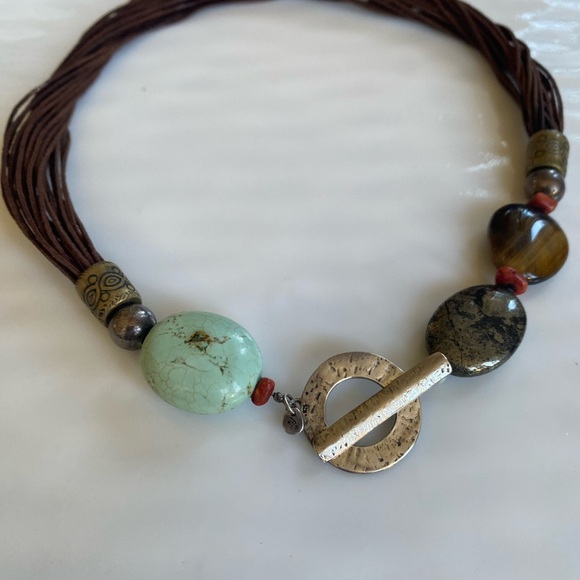 Silpada “Pick me Up” Tigers eye Beaded Necklace N1891 18” long - Picture 4 of 6